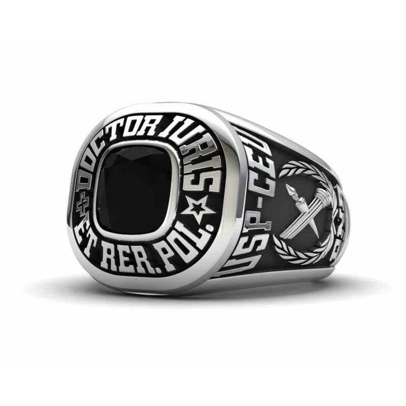 Solid Silver Doctor in Law Class Ring