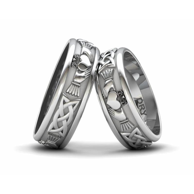 Silver Claddagh Wedding Rings | Pepe Dry | Celtic rings