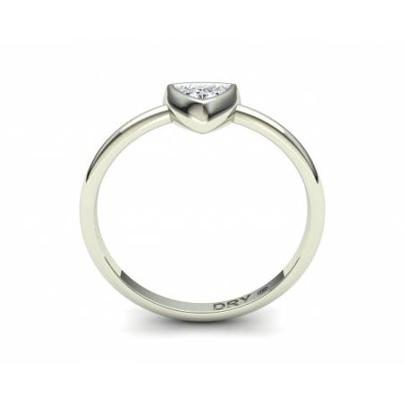 18k Gold Trillion Cut Diamond Engagement Ring