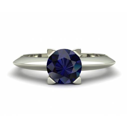 18k White gold sapphire solitaire ring