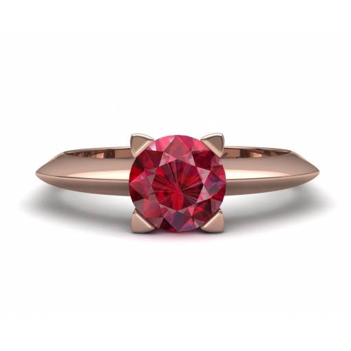 18k rose gold ruby engagement ring
