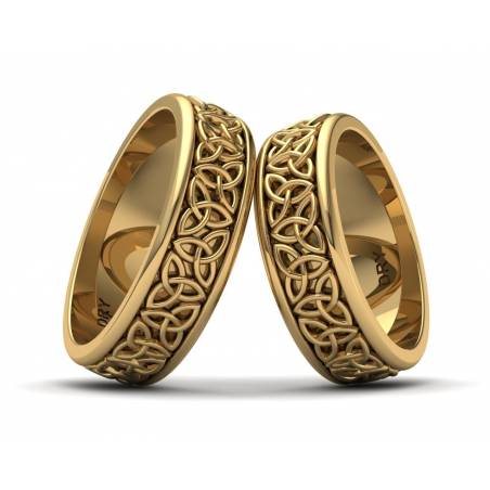 Triquetra wedding rings