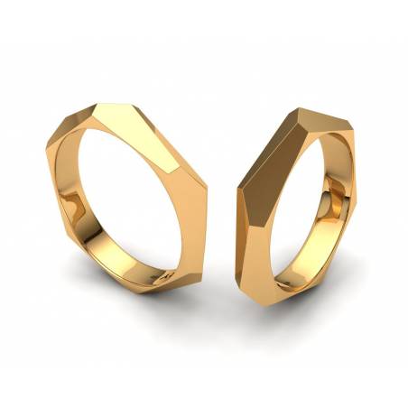 Faceted Wedding Bands